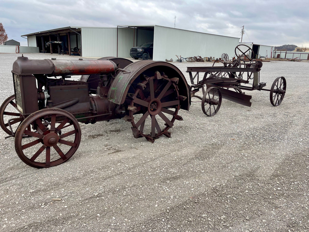 Antique Fordson Tractor W  Russell Road Grader – Doyle's Wagons