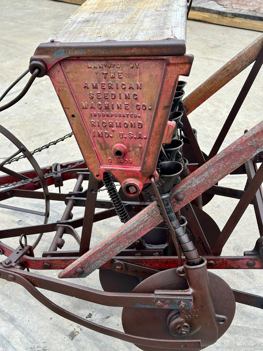 vintage seed planter American Seeding Machine Co. Grain Drill – Doyle's Wagons