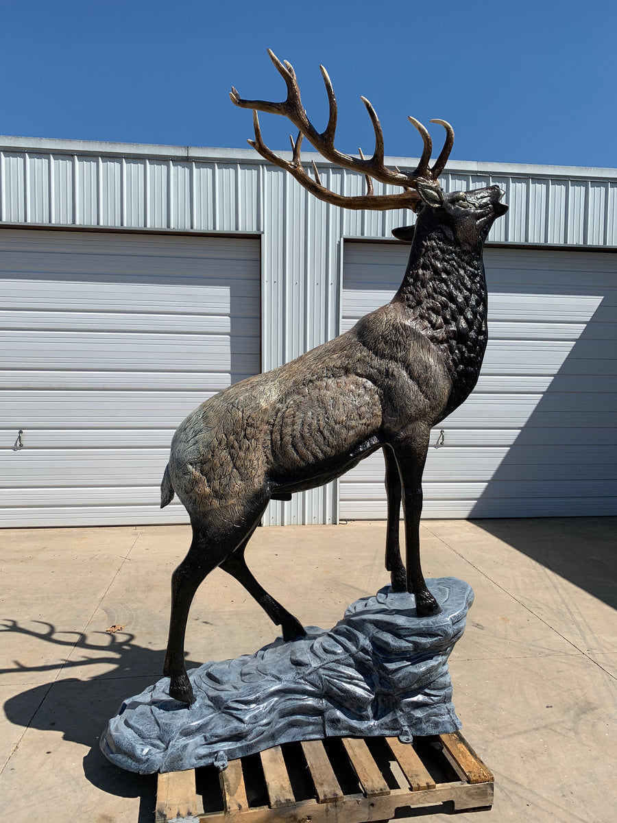 Life Size Elk Statue Custom Paint – Doyle's Wagons