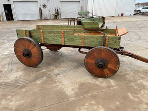 SOLD-#360 Rare Solid Wood Wheel Display Wagon