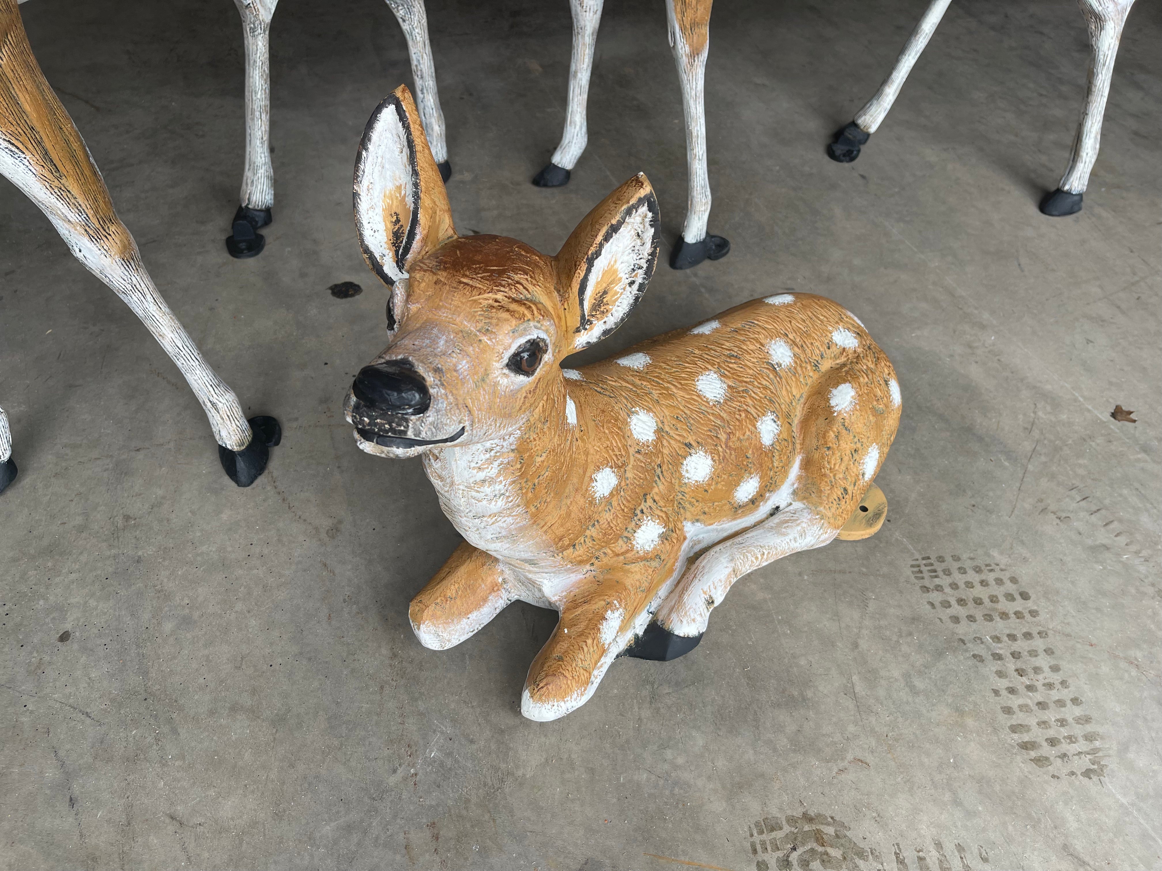 Life Size Deer Family Statue Set