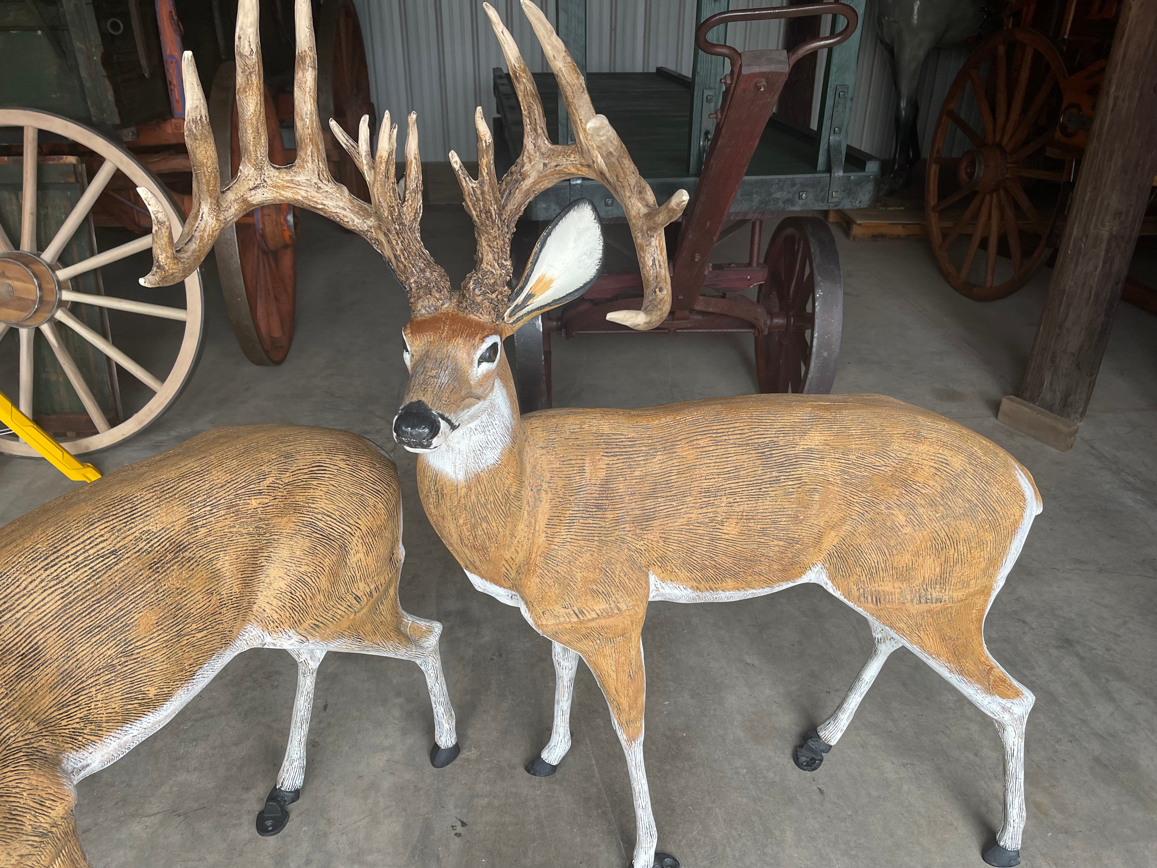 Life Size Deer Family Statue Set