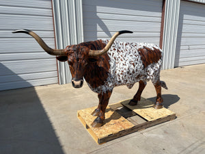 SOLD*Life Size Long Horn Statue
