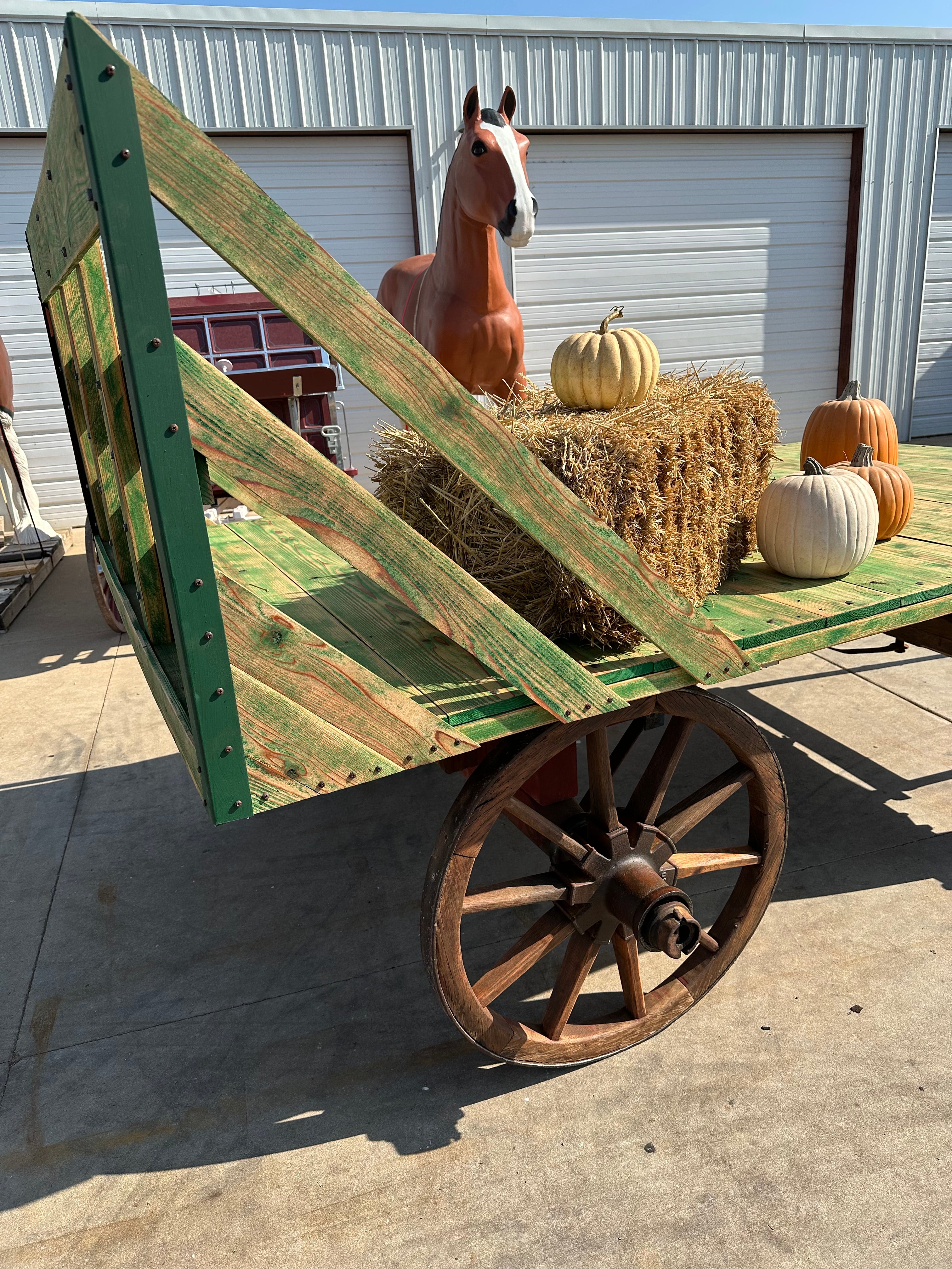 Wood Wheel Hay Wagon