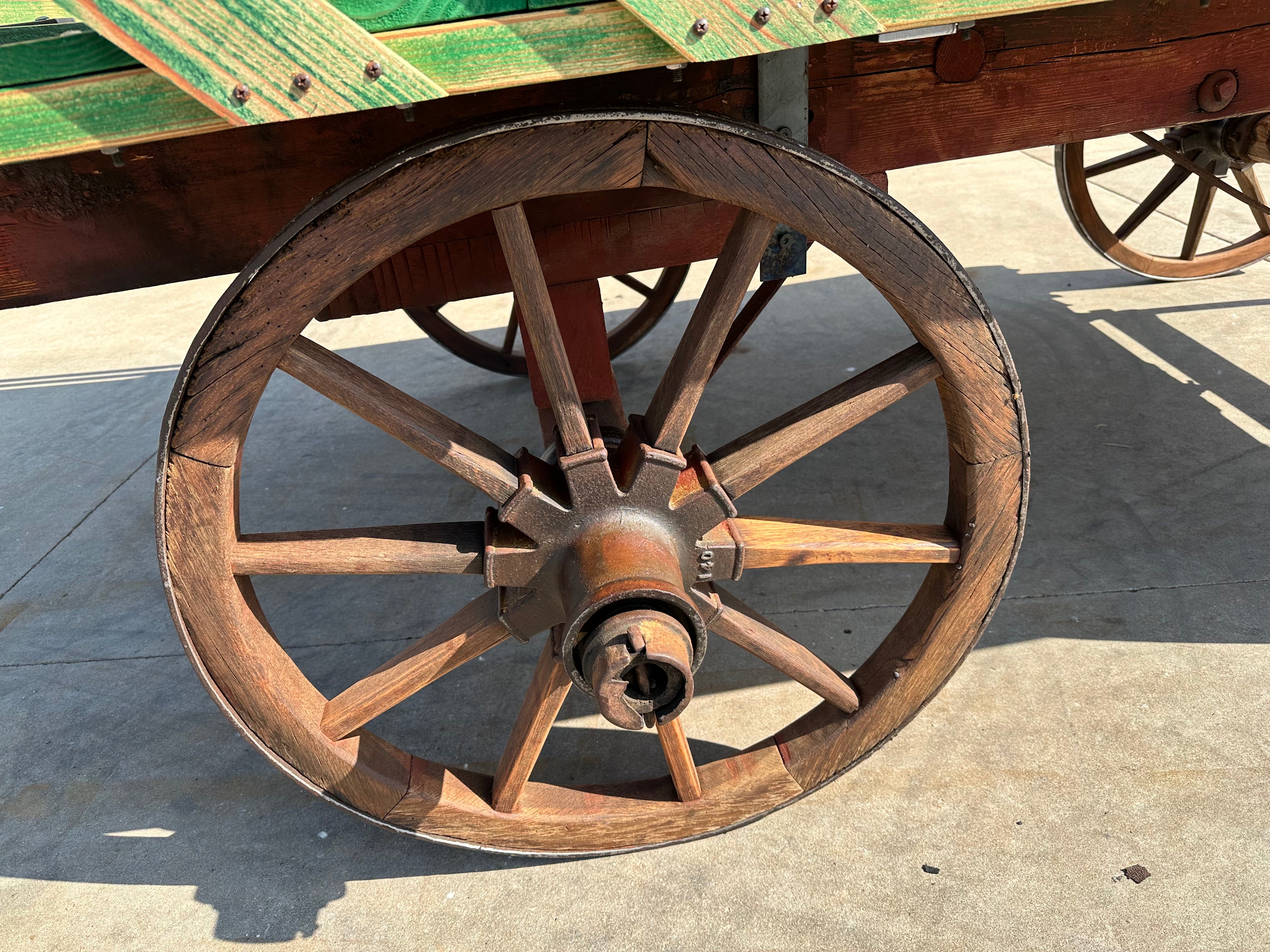 Wood Wheel Hay Wagon