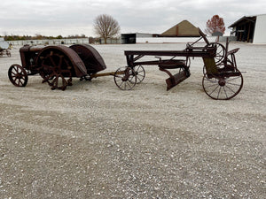 Antique Fordson Tractor w/ Russell Road Grader