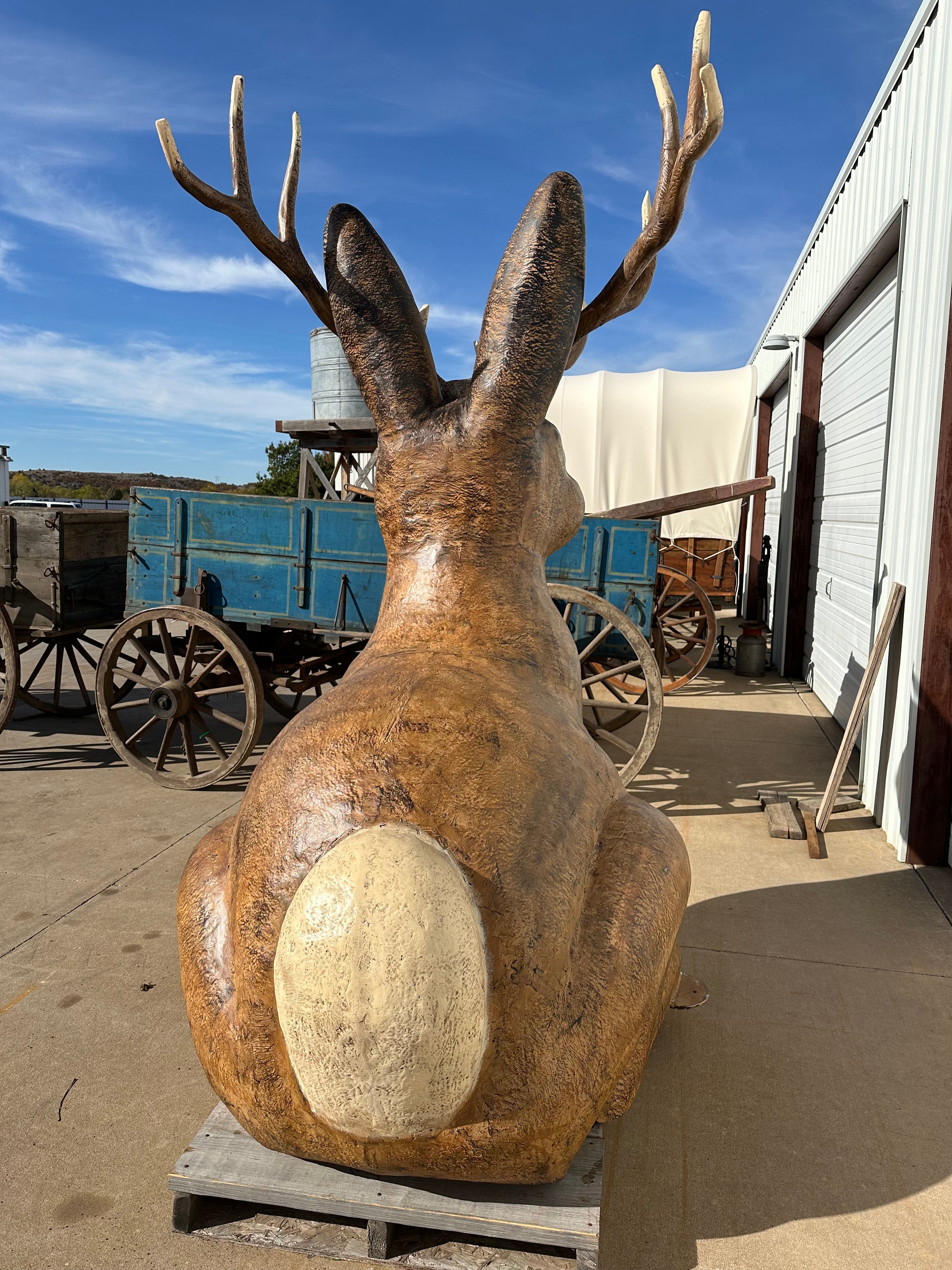 Jackalope Rabbit Statue X- Large