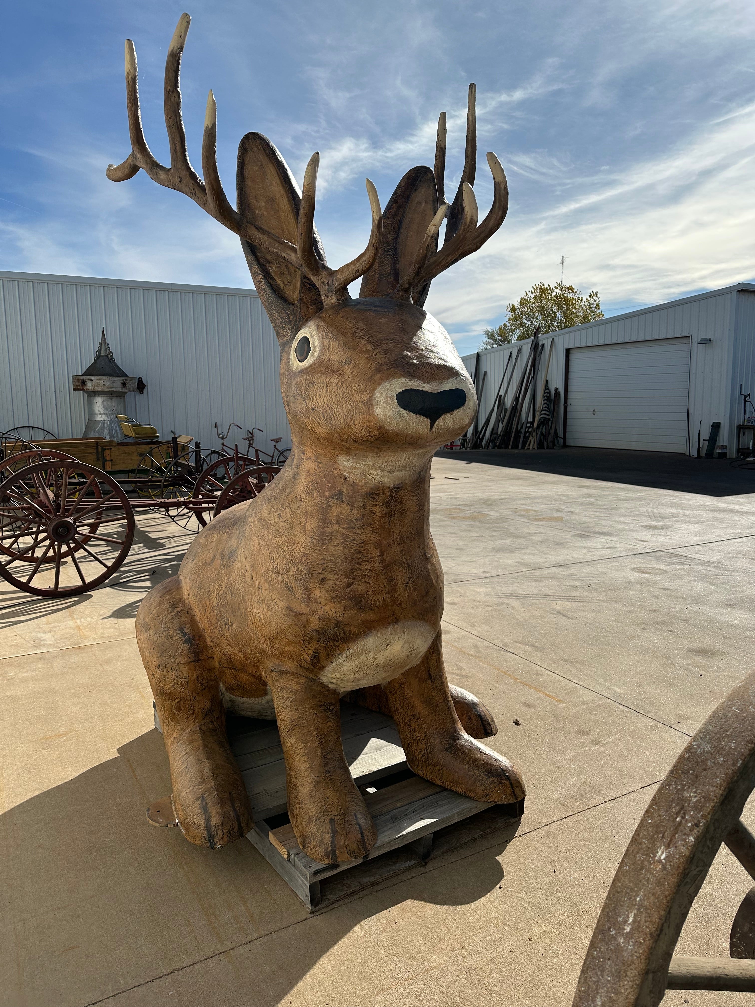 Jackalope Rabbit Statue X- Large