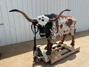 SOLD -Life Size Longhorn Statue #8