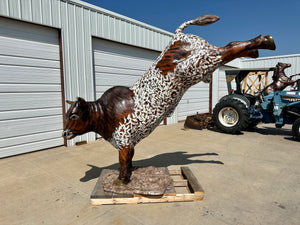 SOLD*Life Size Bucking Bull Statue