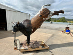 SOLD*Bucking Bull Life Size Statue