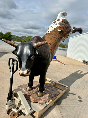 SOLD*Custom Painted Life Size Bucking Bull