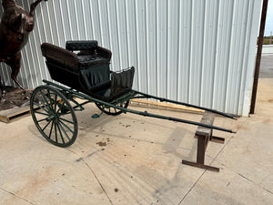 Single Horse Wicker Cart
