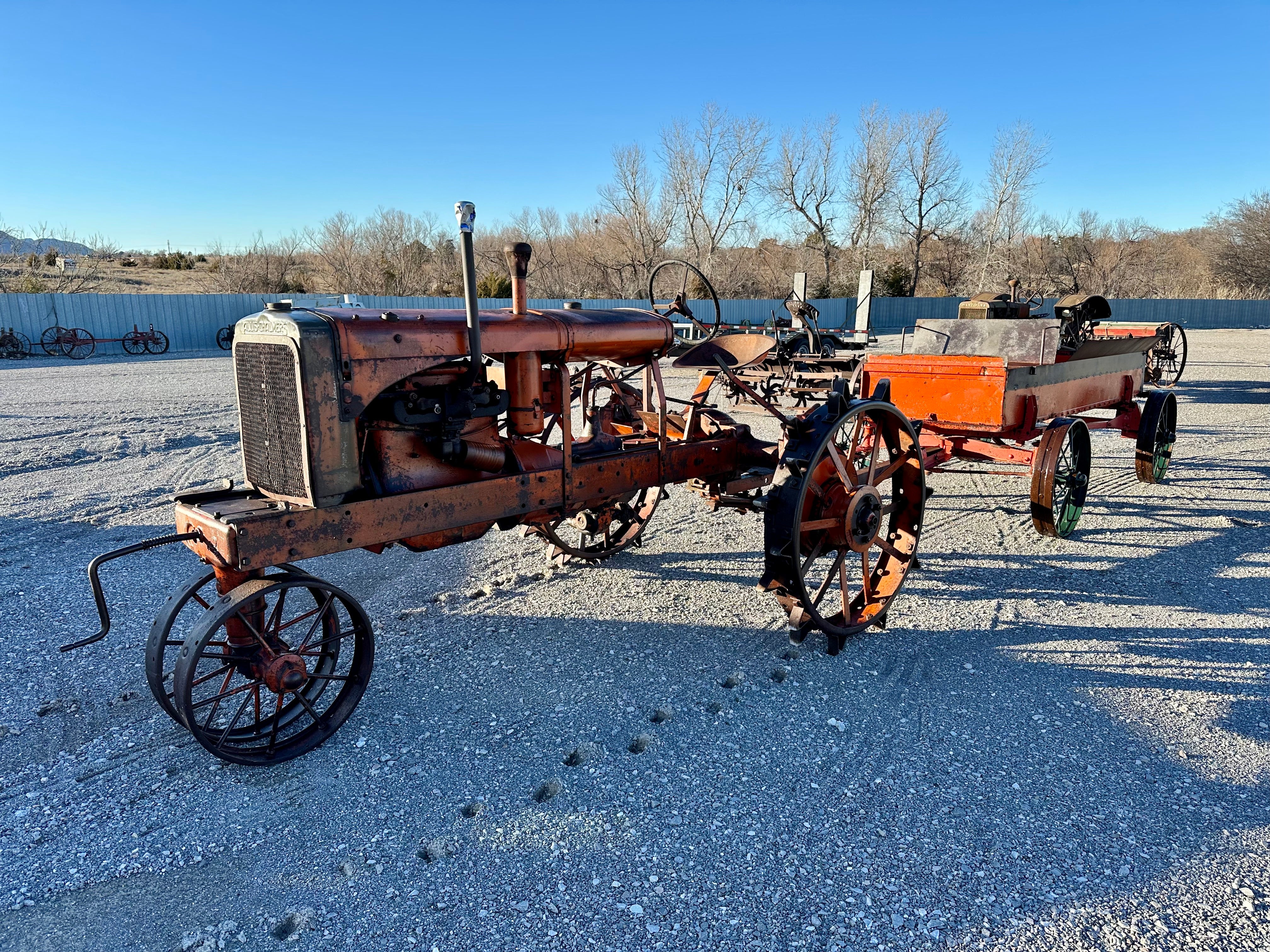 SOLD*Allis Chalmers Tractor with Harvest Wagon