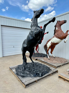 Rearing Horse Statue Life Size