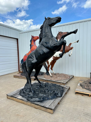 Rearing Horse Statue Life Size