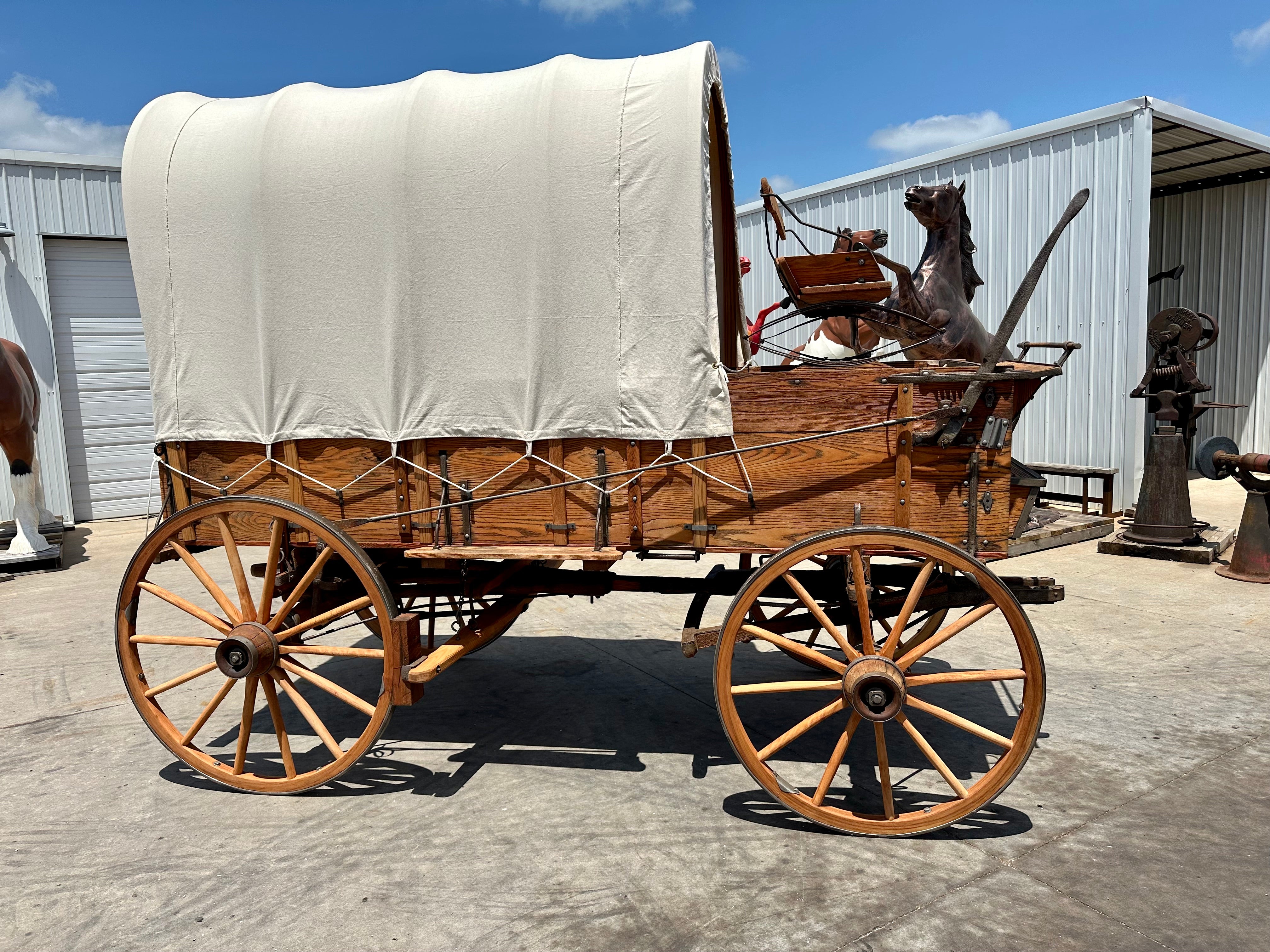 SOLD*#395 Wood Wheel Covered Wagon