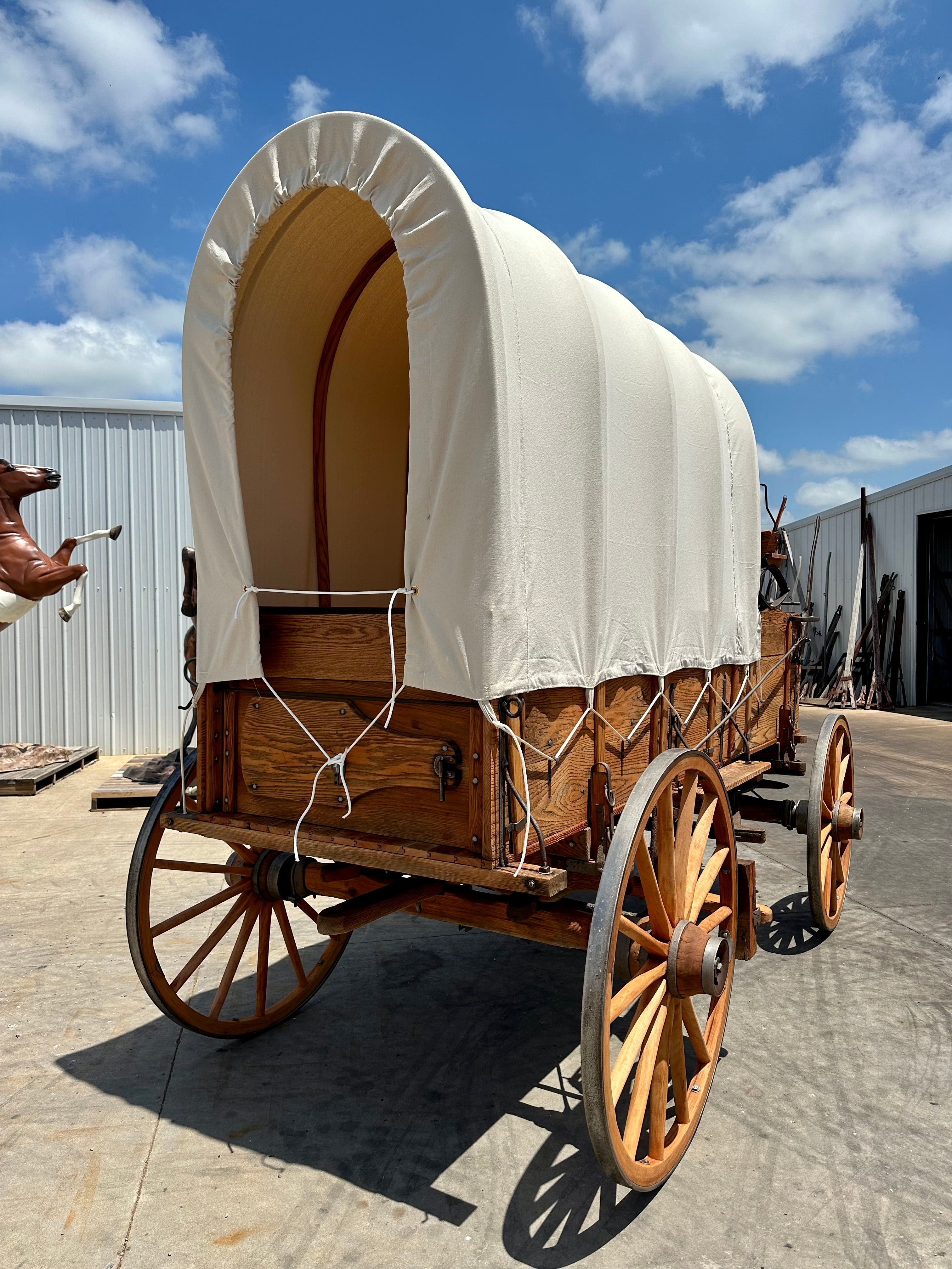 SOLD*#395 Wood Wheel Covered Wagon