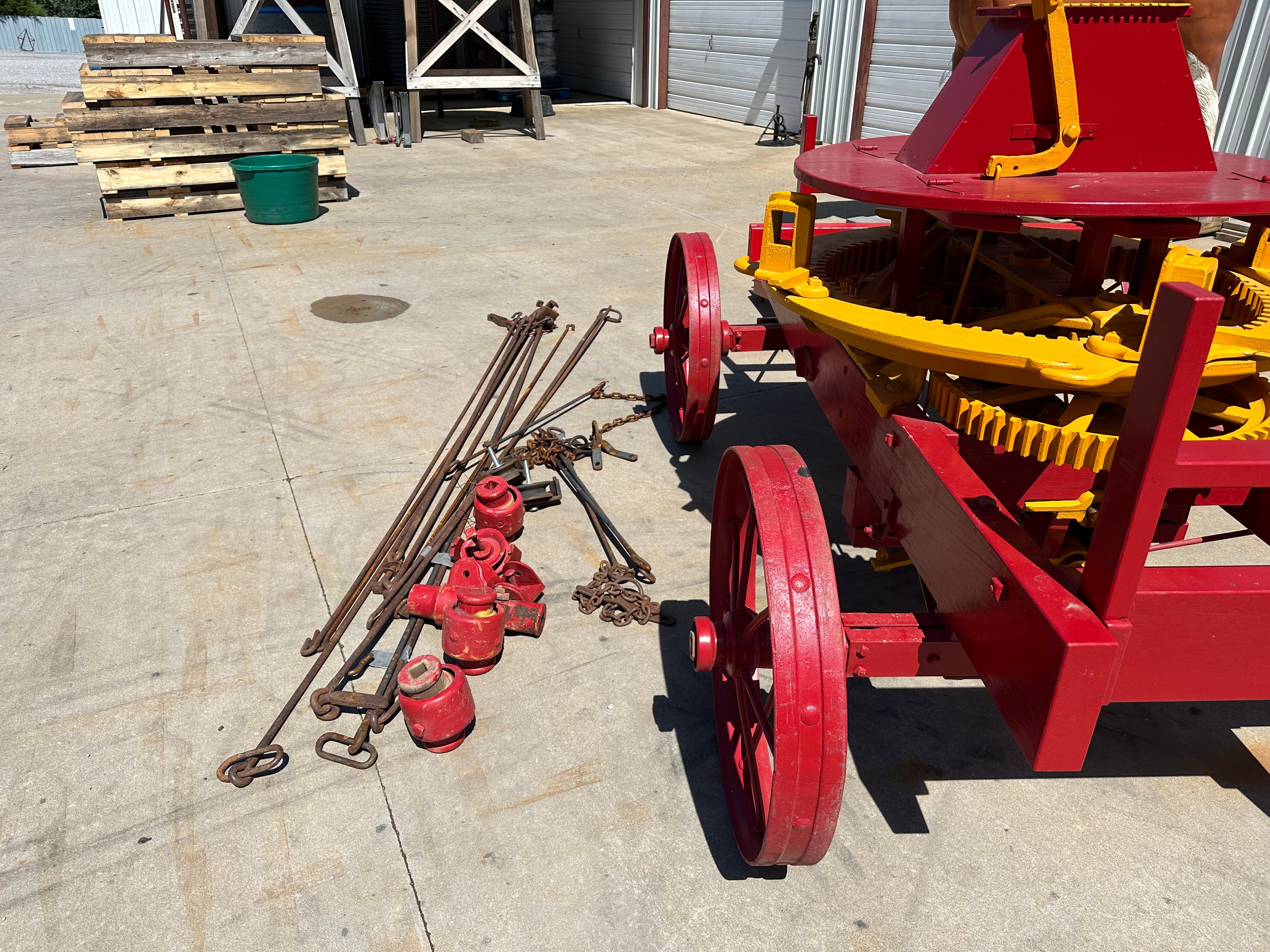 Antique Restored "Sandwich" Mounted Horse Power machine