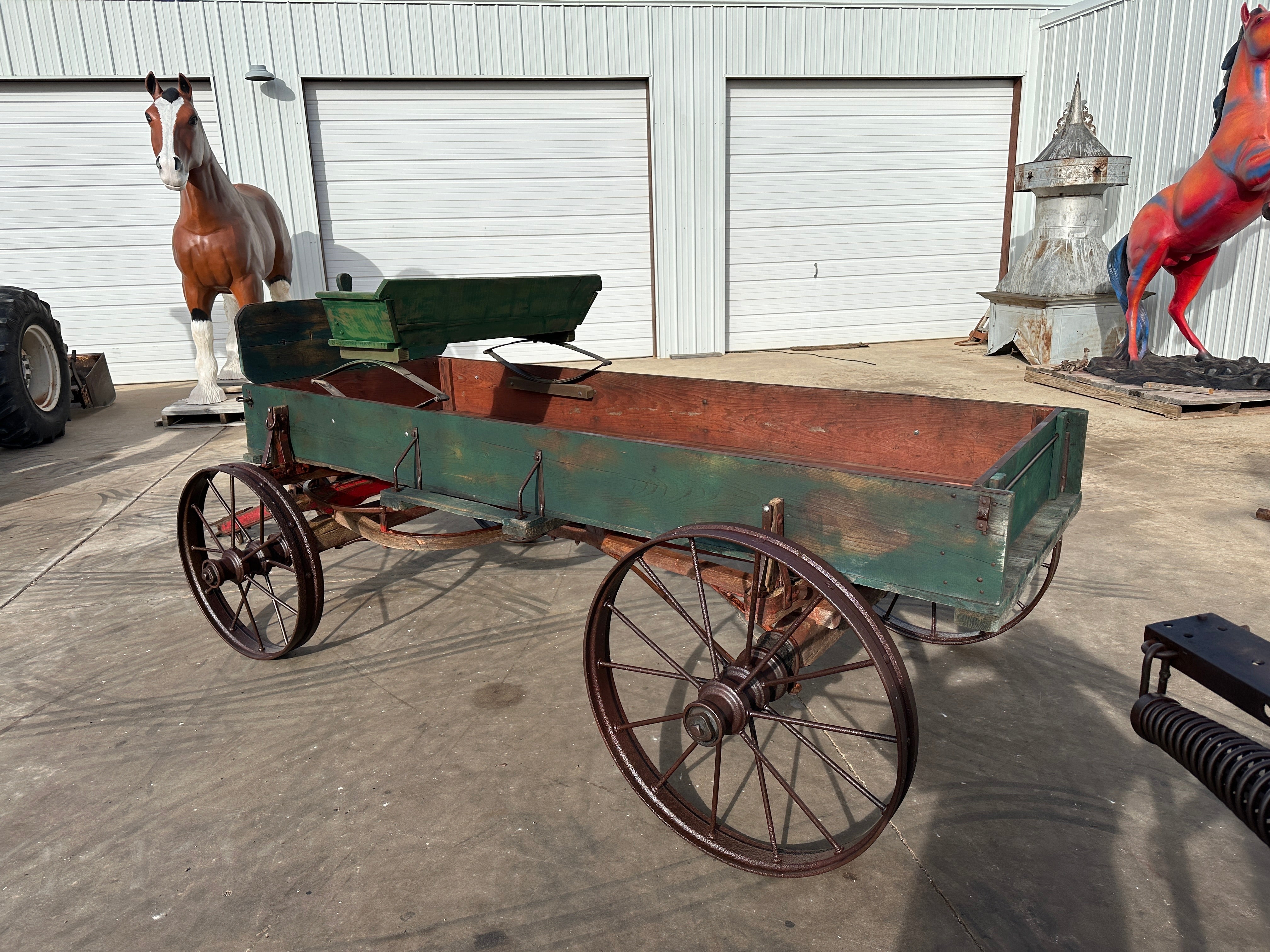 #406 Forest Green Harvest Display Wagon