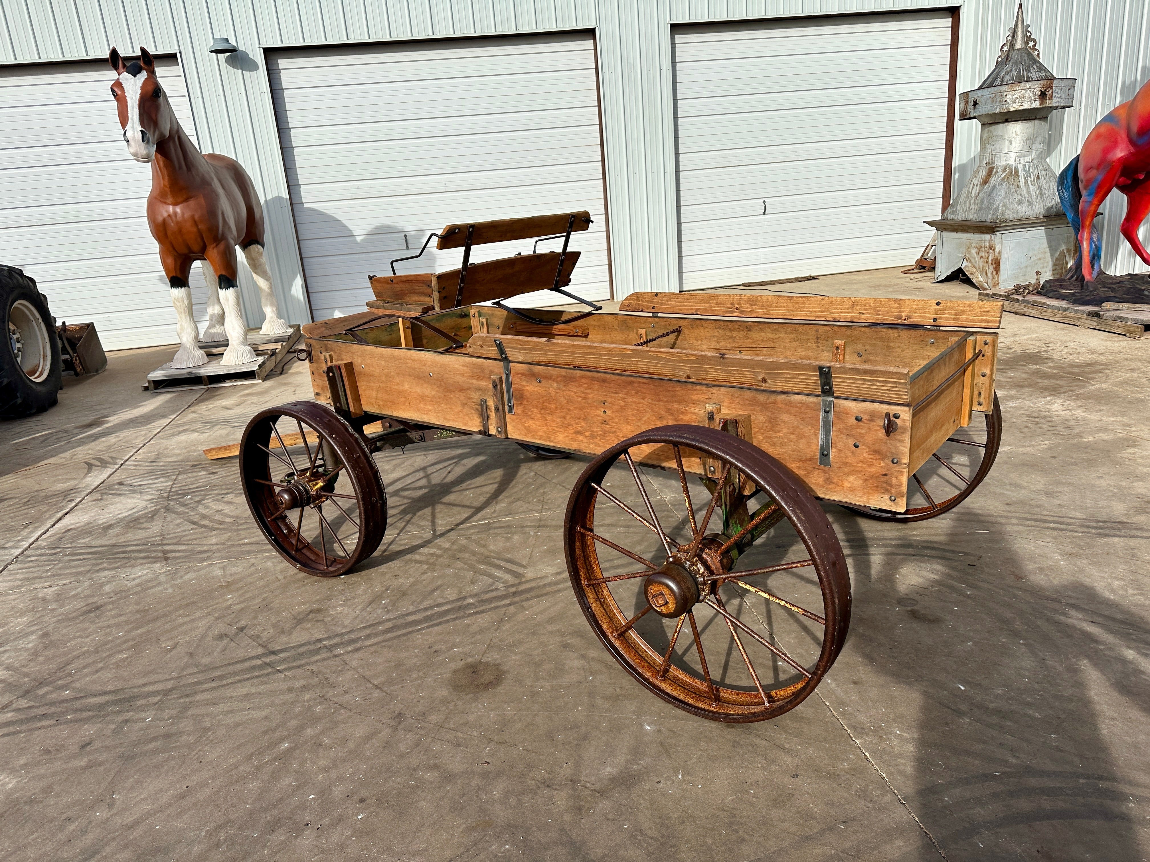 #407 John Deere Flare Side Harvest Wagon