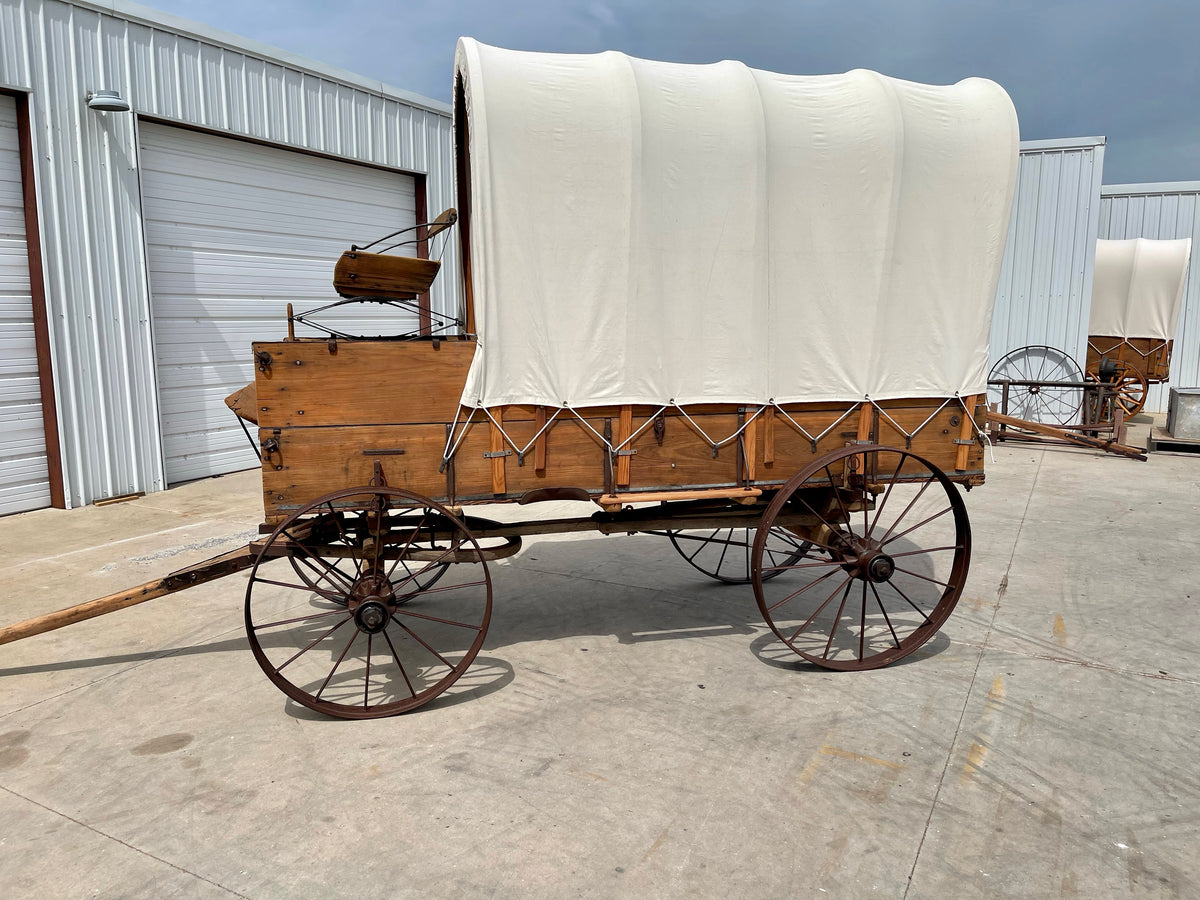 SOLD*Steel Wheel Covered Display Wagon – Doyle's Wagons