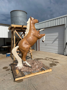 Raring Horse Life Size Statue