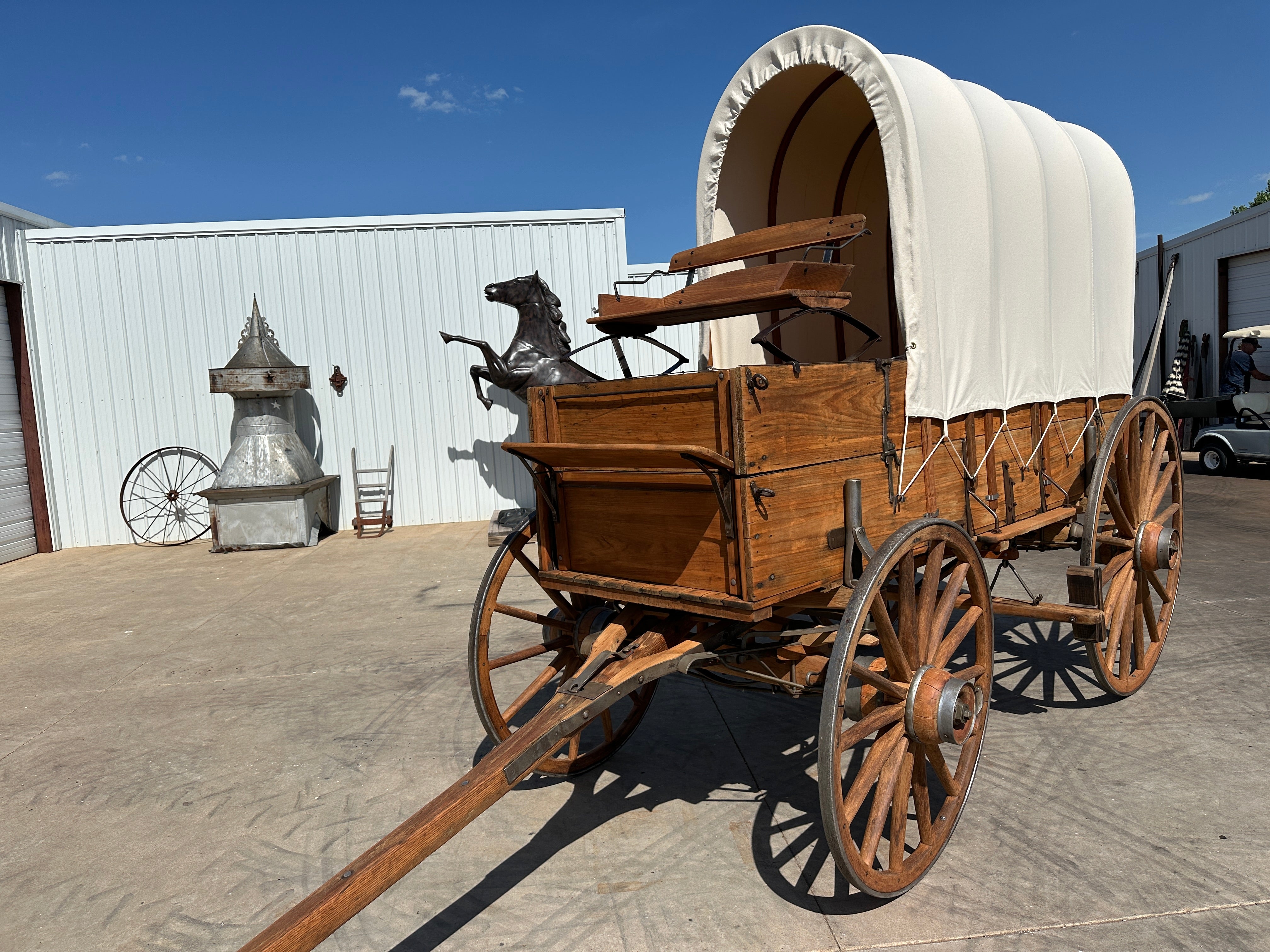 SOLD*Moline Mandt High Wheel Horse Drawn Wagon