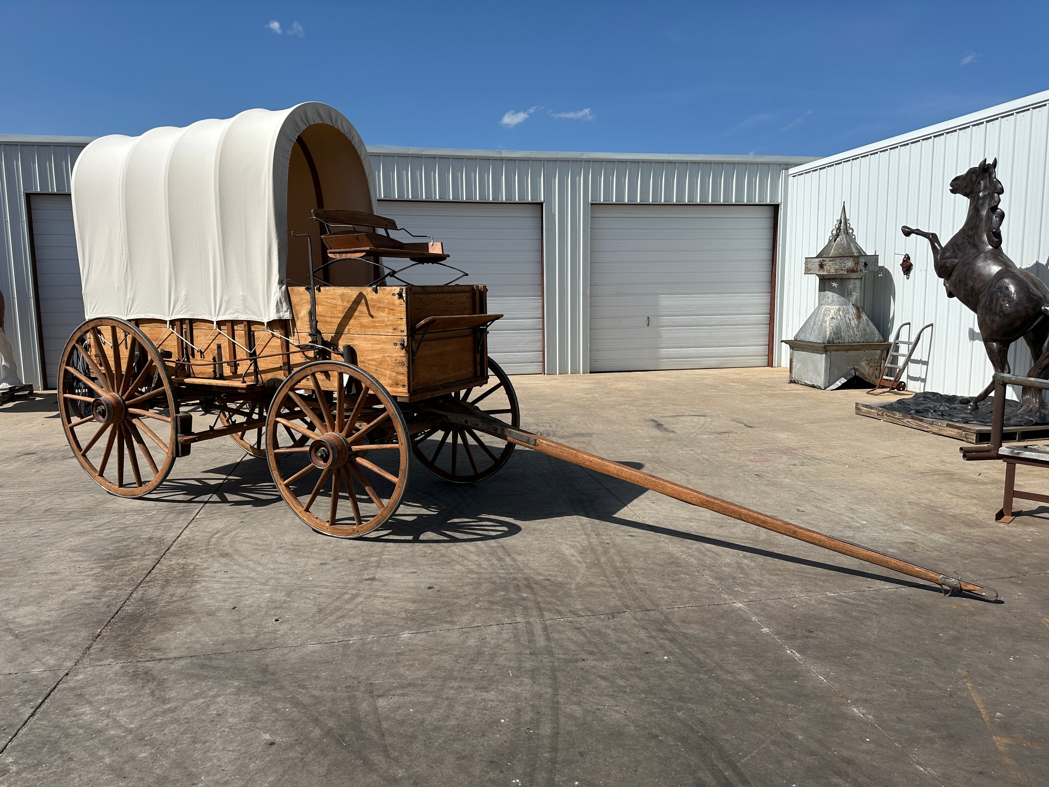 SOLD*Moline Mandt High Wheel Horse Drawn Wagon