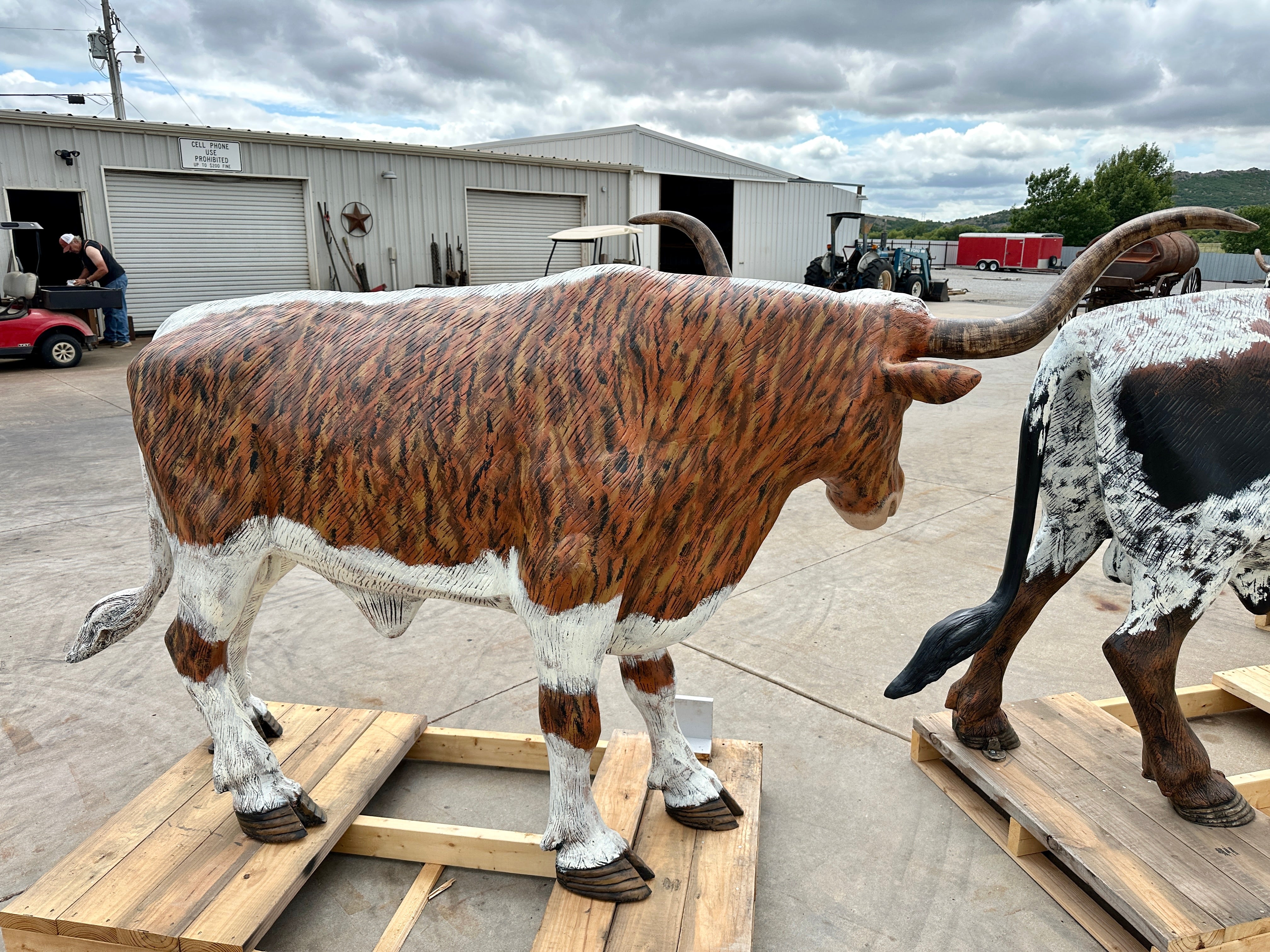 SOLD*Life Size Longhorn Statue #6