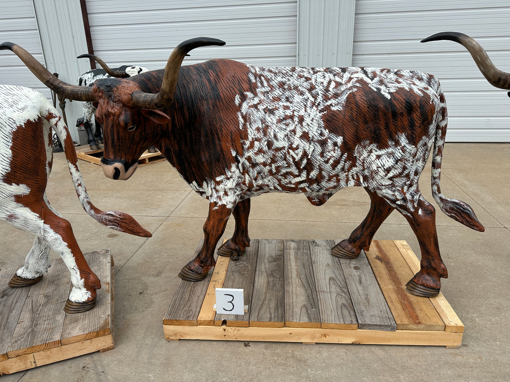SOLD*Life Size Longhorn Statue #3