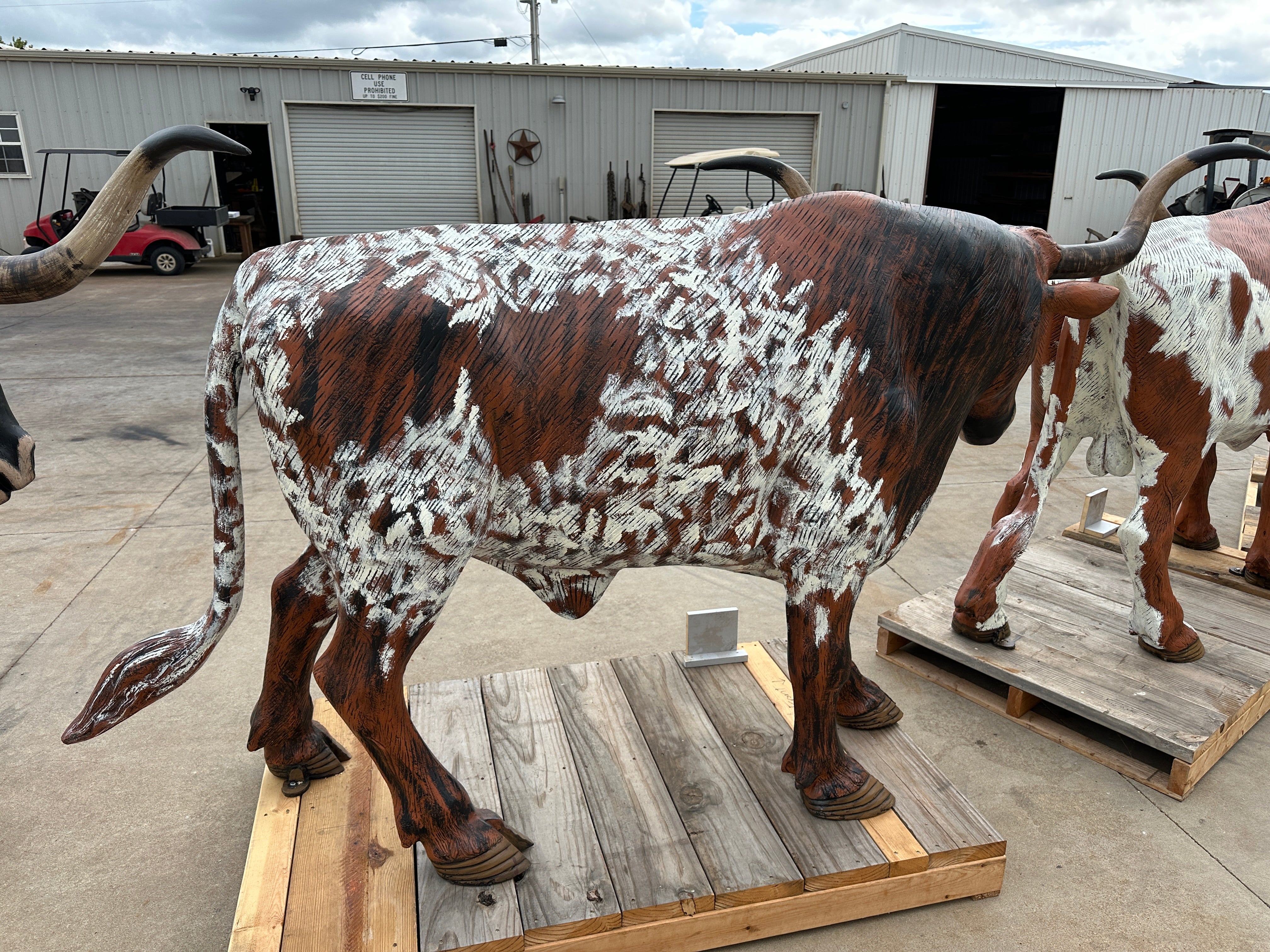 SOLD*Life Size Longhorn Statue #3