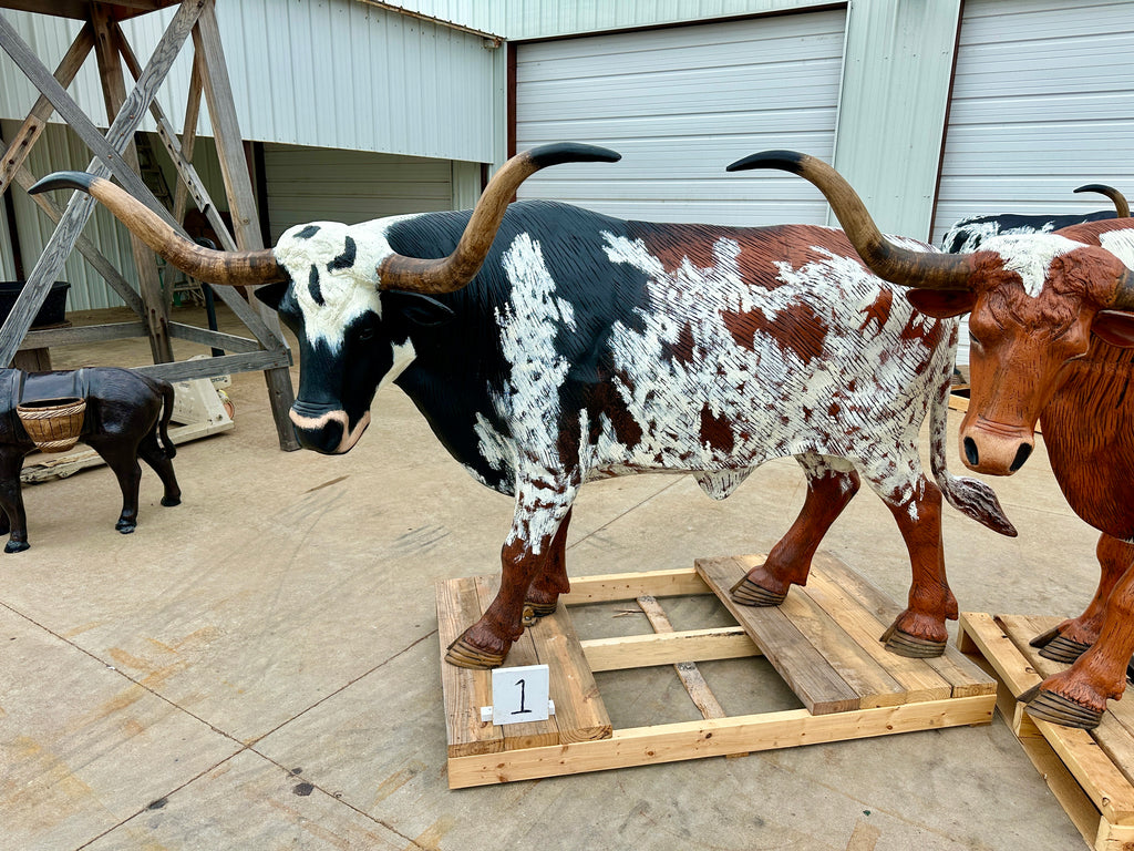 SOLD*Life Size Longhorn Statue #1