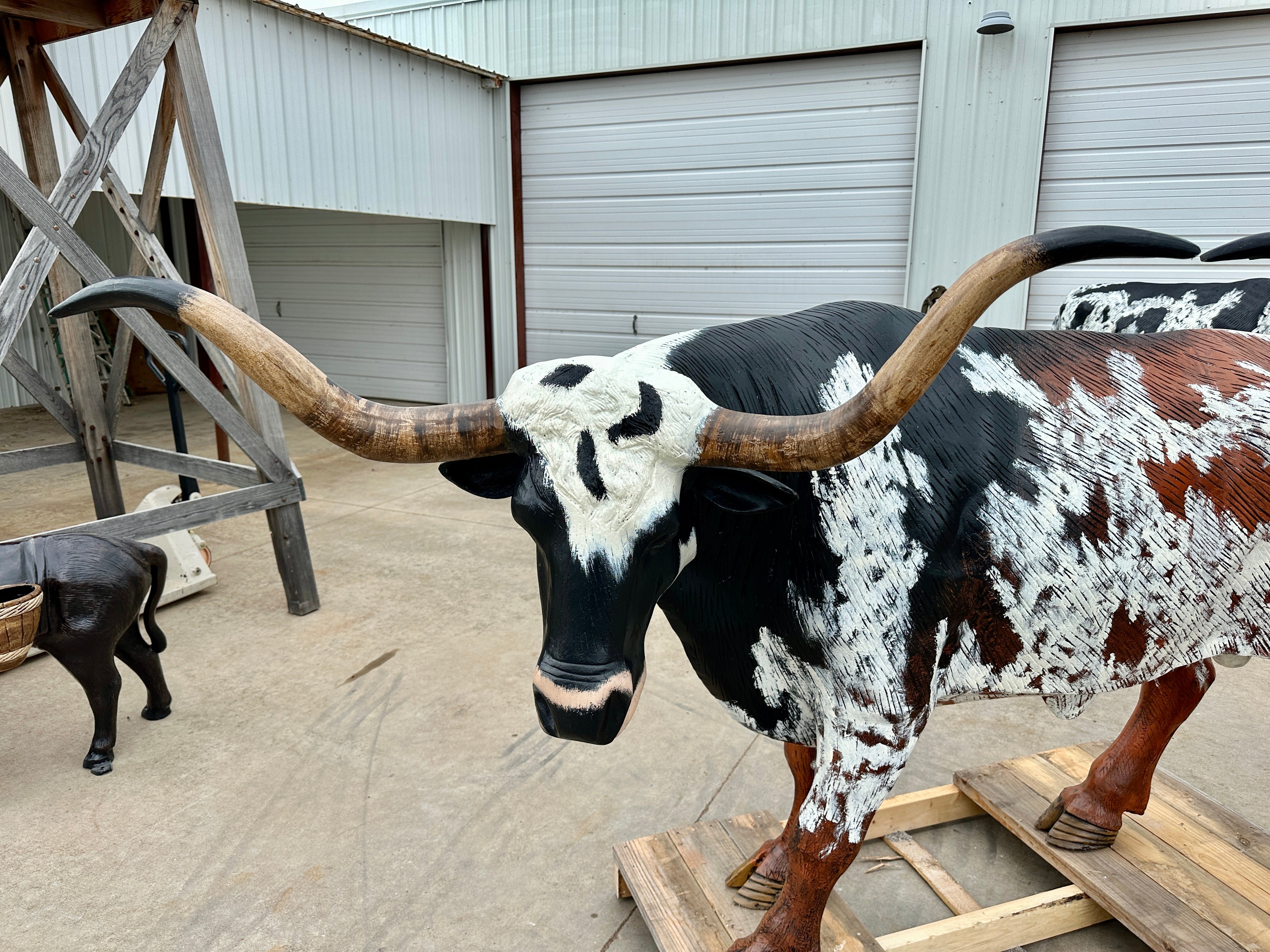 SOLD*Life Size Longhorn Statue #1