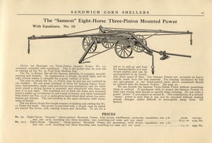 Antique Restored "Sandwich" Mounted Horse Power machine