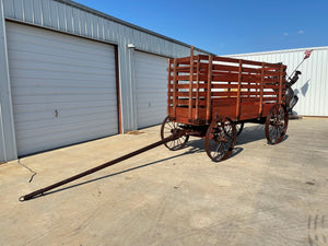 Rare Horse Drawn Livestock Wagon