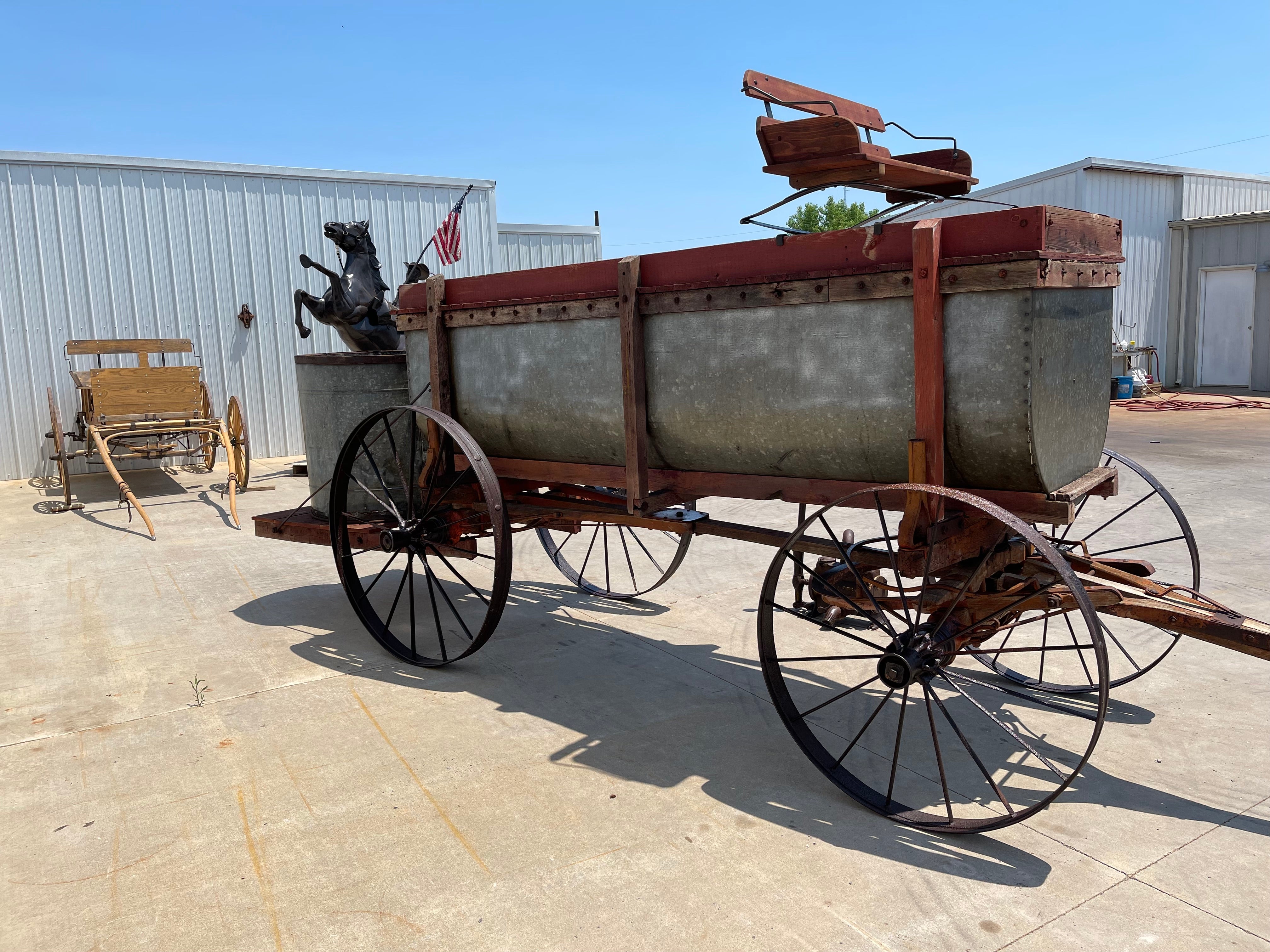 Rare Horse Drawn Water Wagon