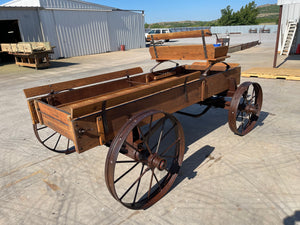 Sold-#340 Antique Steel Wheel Display Wagon