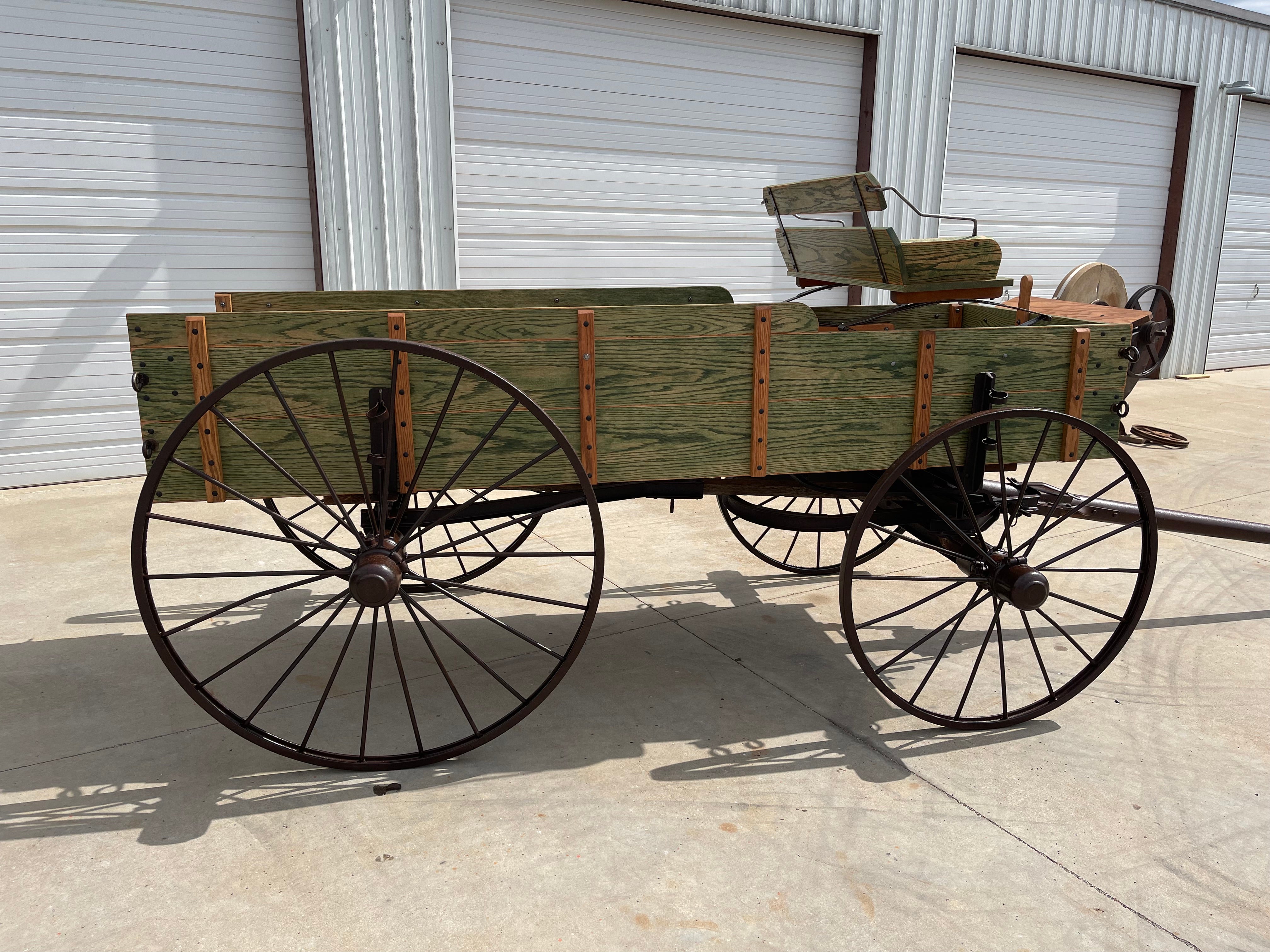 SOLD-#342 Harvest Steel Wheel Display Wagon