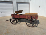 SOLD- Red Harvest Display Wagon