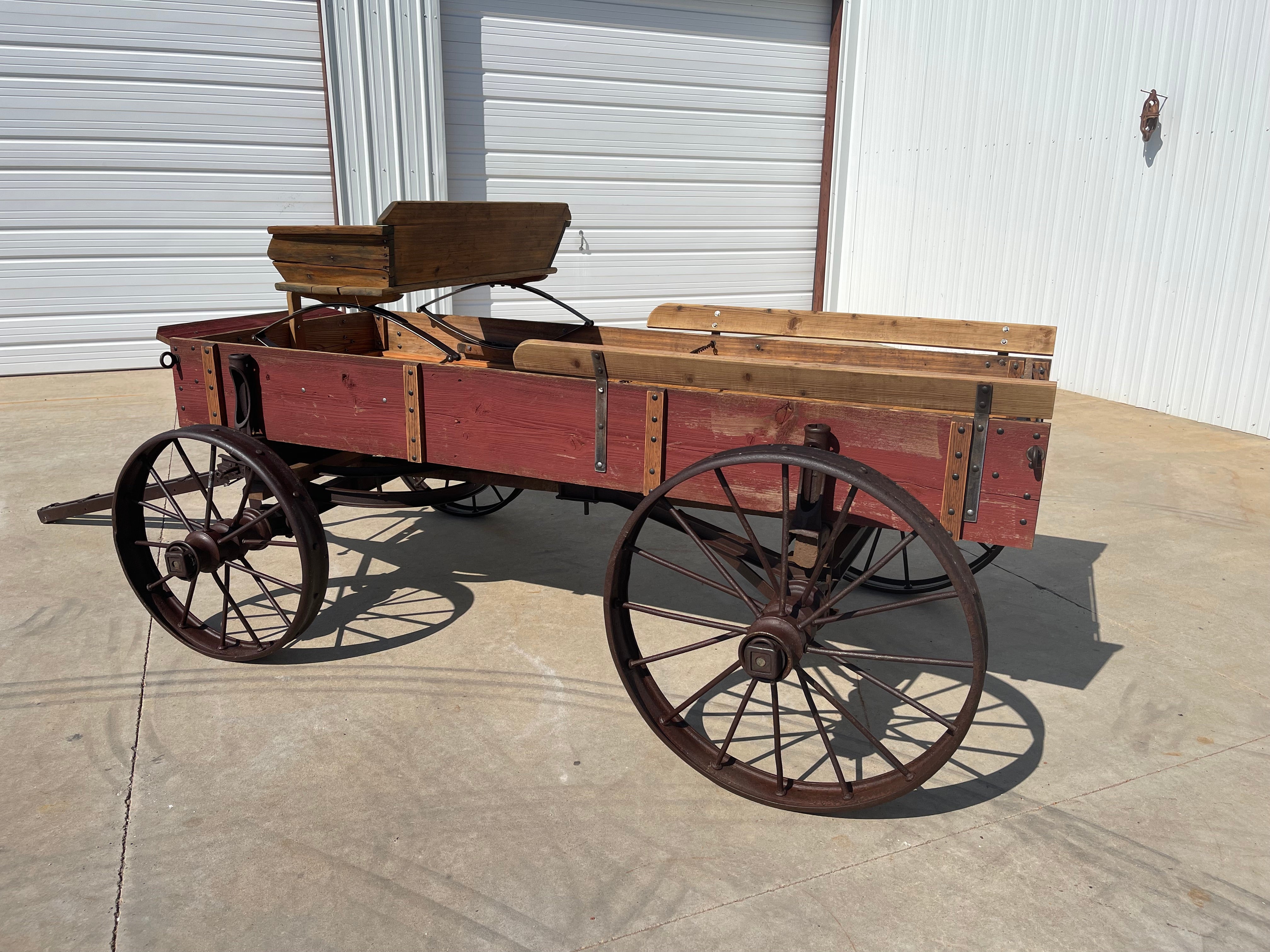 Sold-#348 Red Harvest Display Wagon