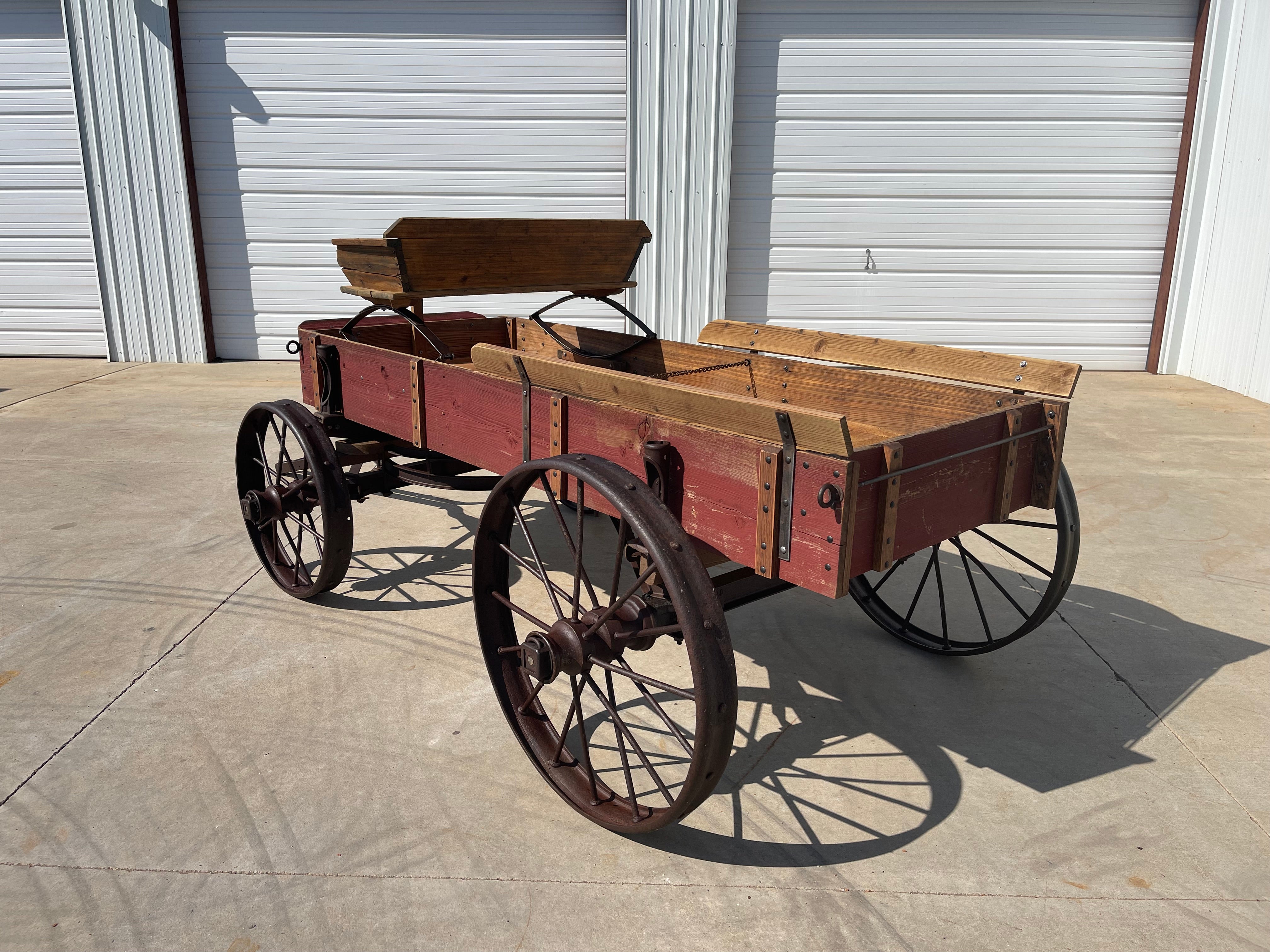 Sold-#348 Red Harvest Display Wagon
