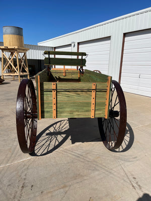 SOLD-#351 Steel Wheel Harvest Display Wagon