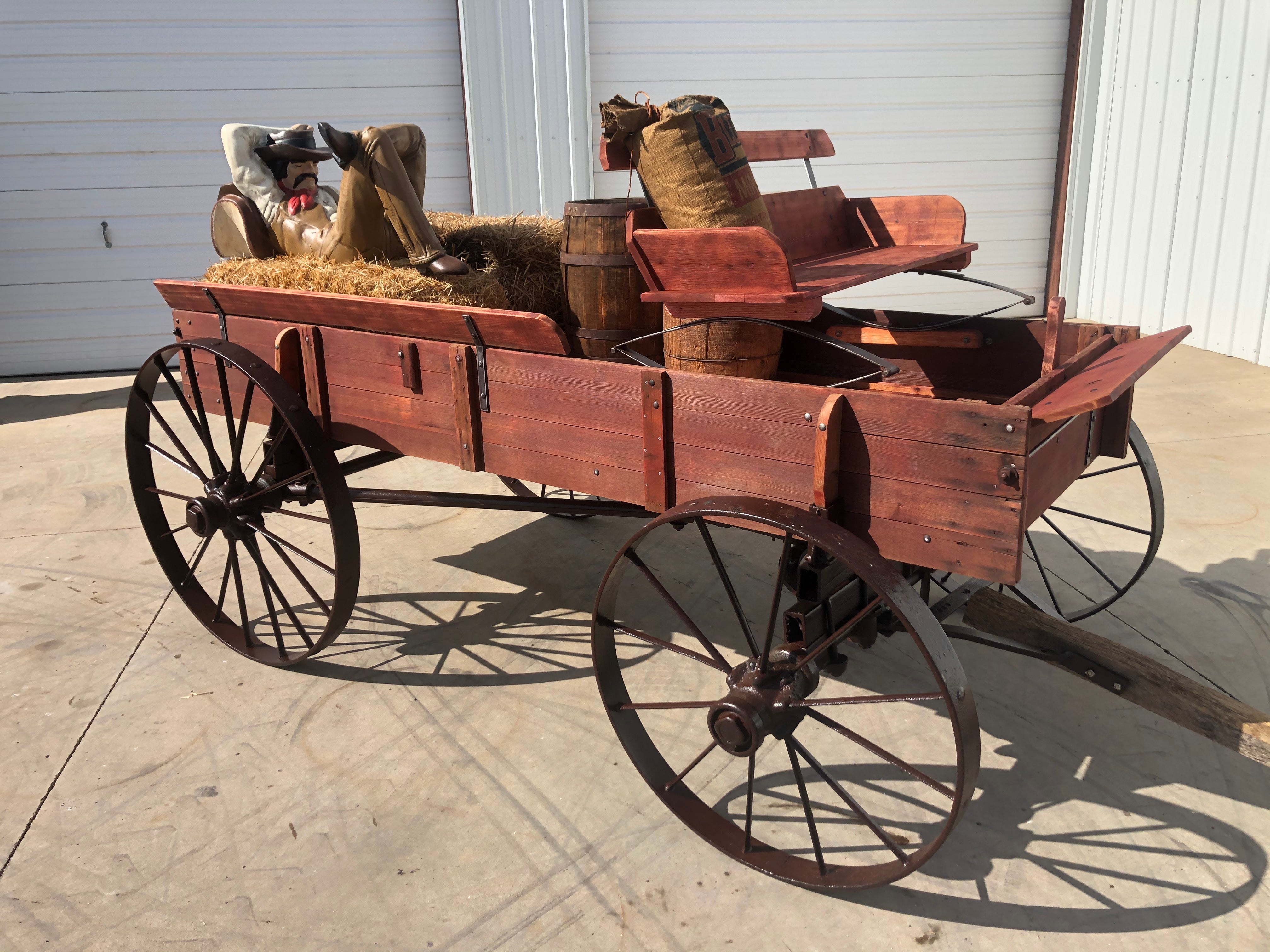 SOLD-#296 Antique Harvest Display Wagon