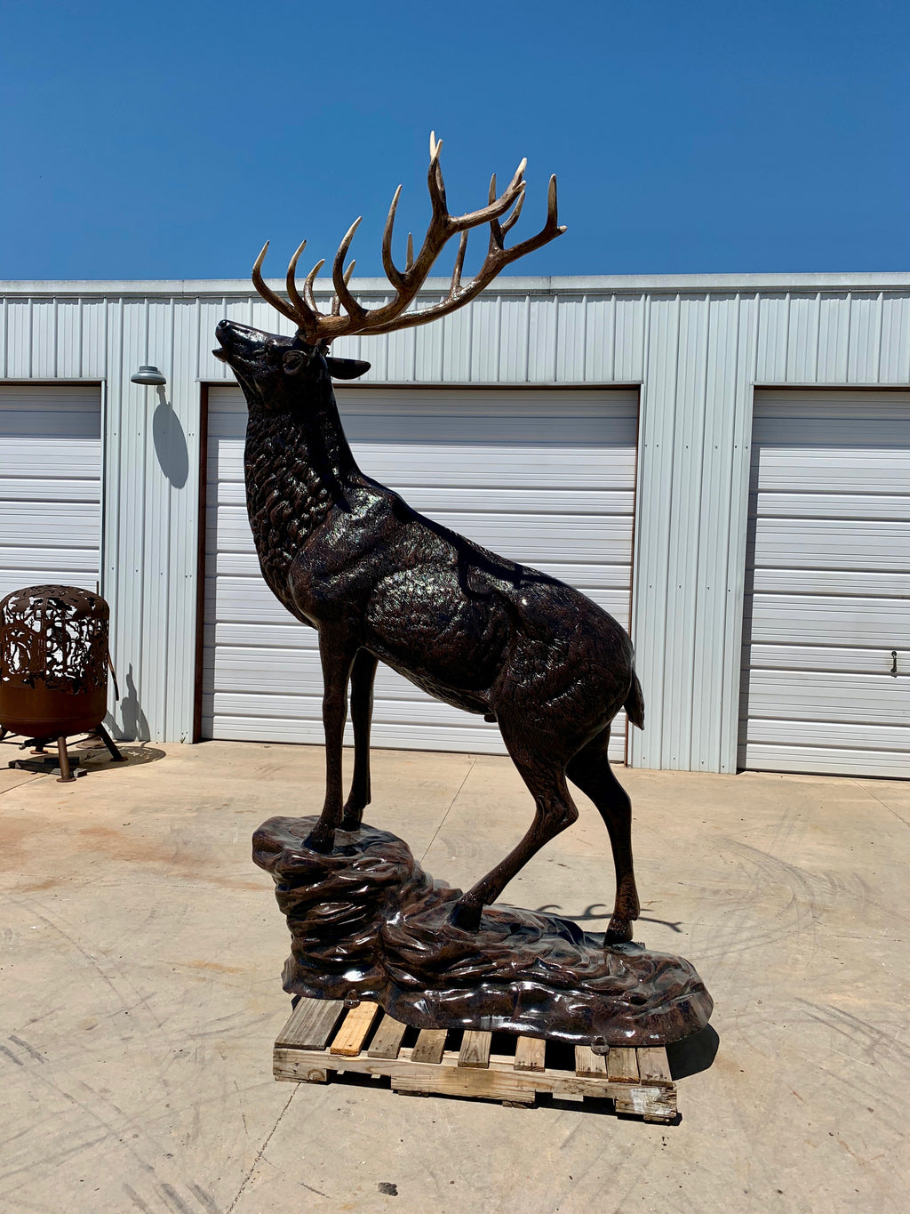 SOLD-Life Size Elk Statue