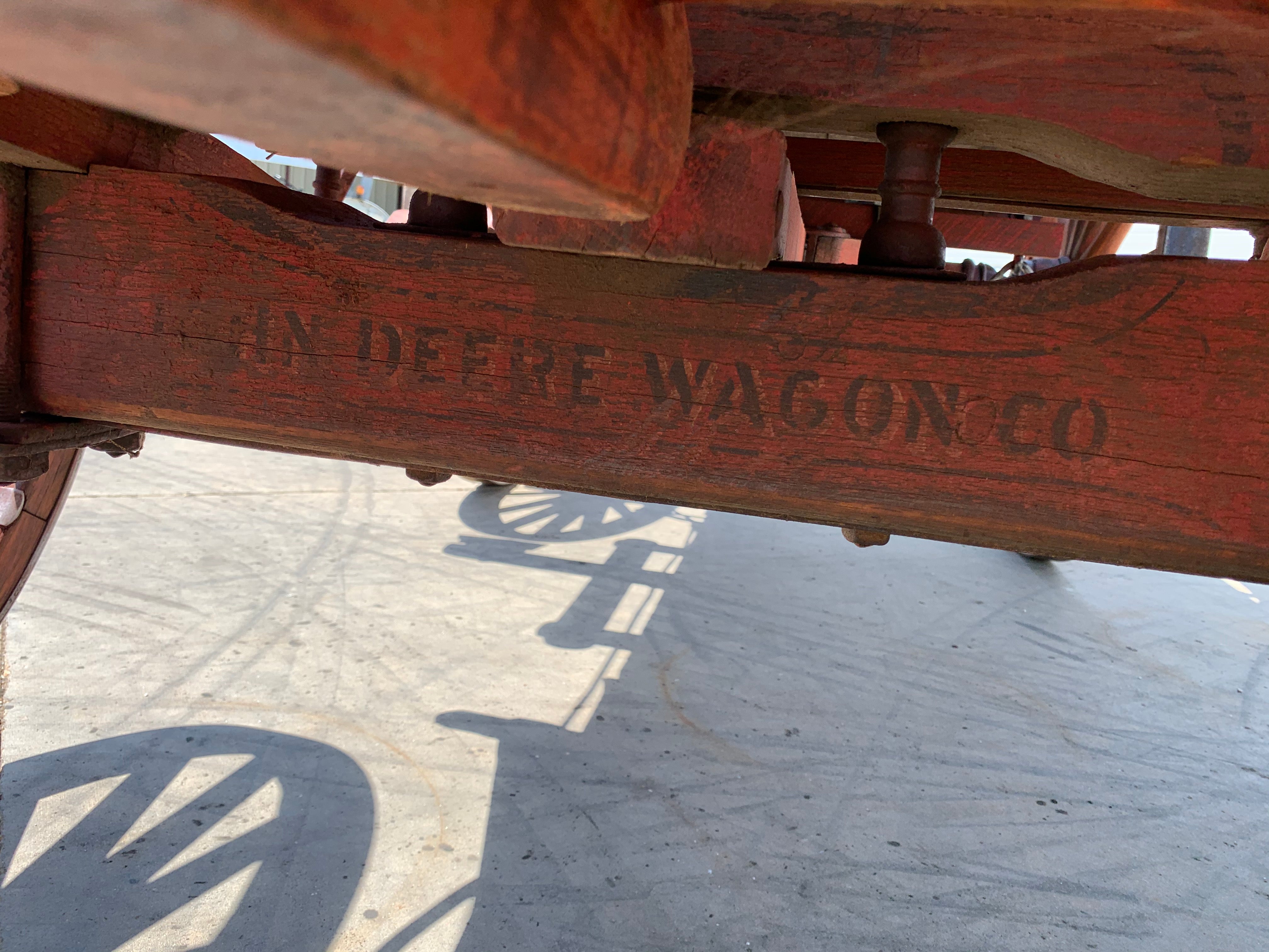 SOLD-#300 Rare John Deere High Wide Wheel Display Wagon