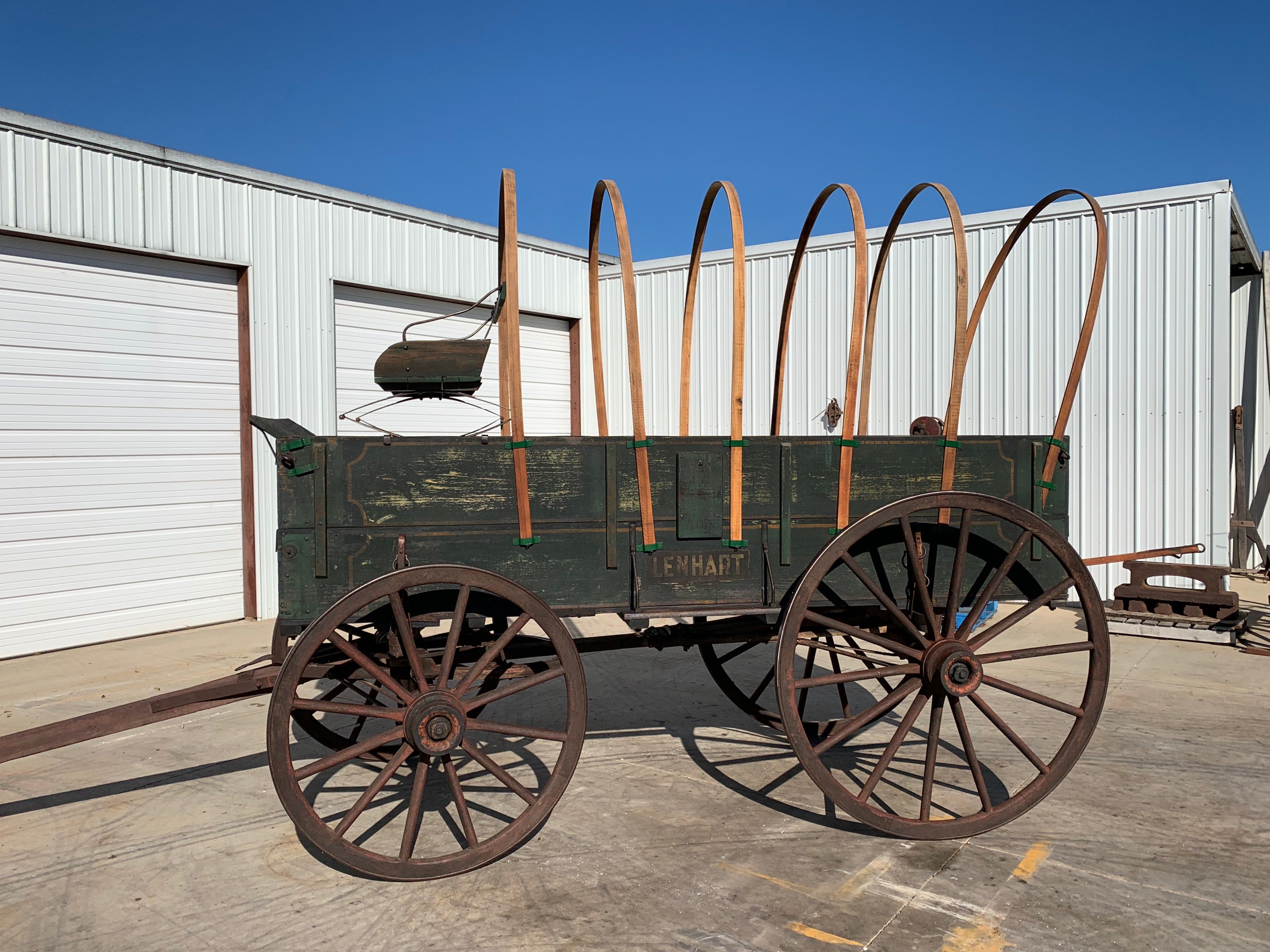 SOLD-Antique Lenhart/Studebaker Horse Drawn Wagon