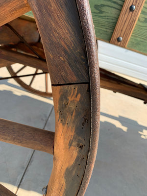 SOLD-#343 Wood Wheel Display Wagon