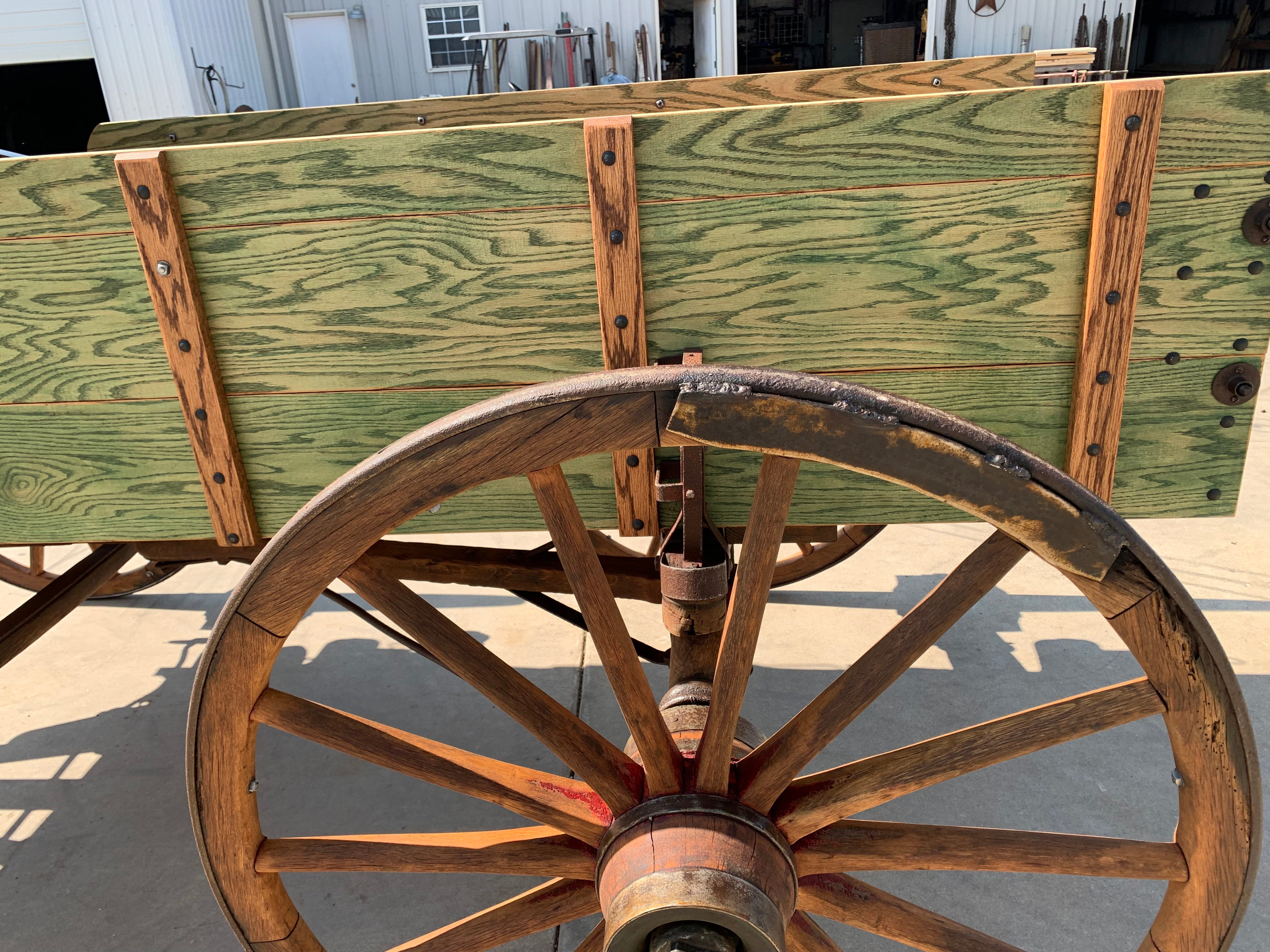 Sold-#343 Wood Wheel Display Wagon