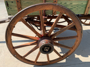 SOLD-#343 Wood Wheel Display Wagon